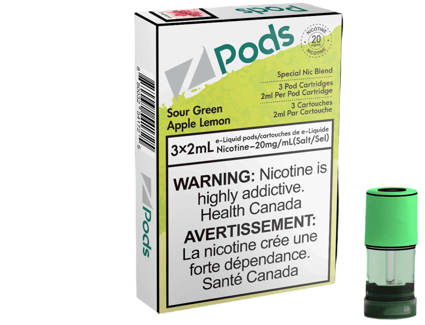 Z Pod - Sour Green Apple Lemon - Wee Shisha N Vape