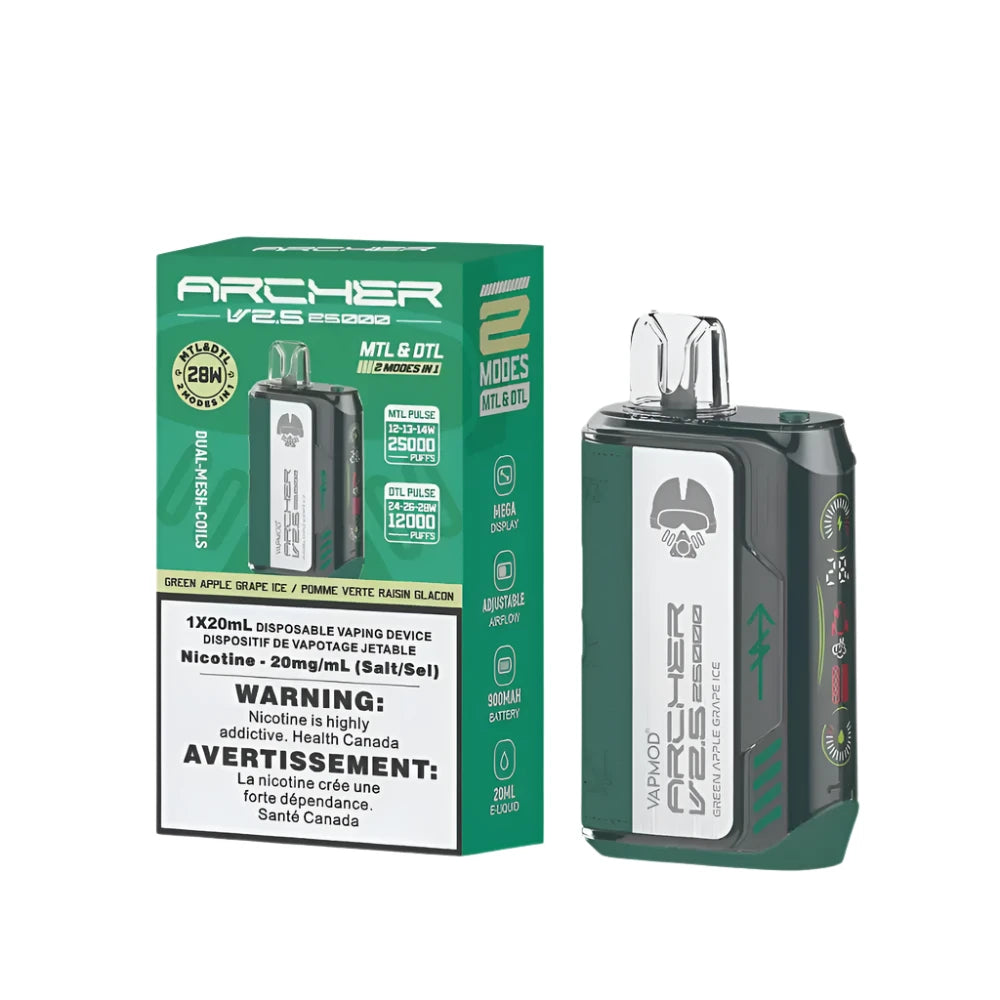 Vapmod Archer v2.5 - Green Apple Grape Ice-Wee Shisha N Vape