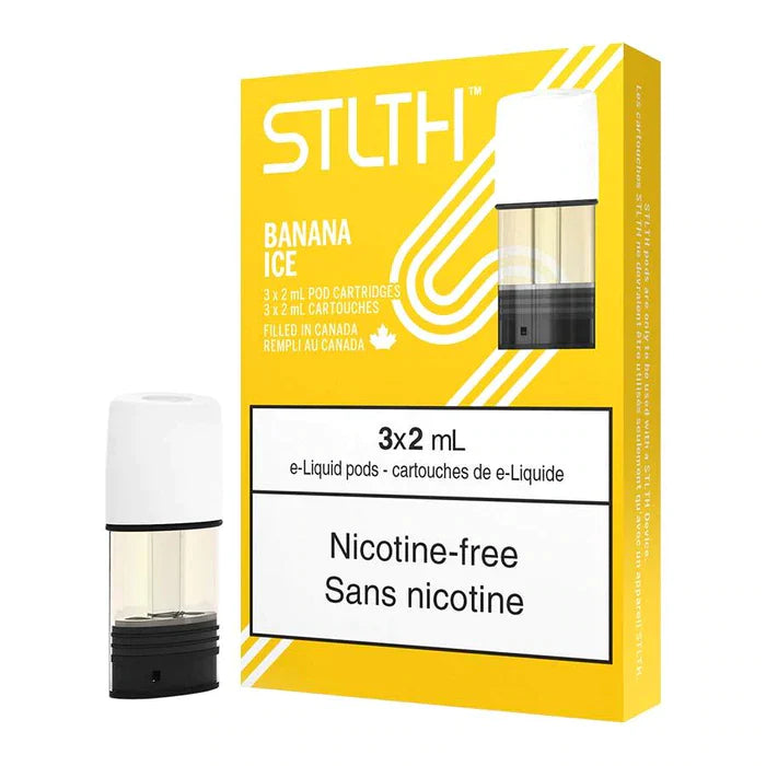 Stlth Pod Nicotine Free - Banana Ice - Pod - Wee Shisha N Vape