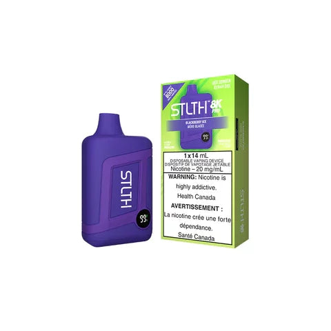 Stlth 8k Pro - Blackberry Ice - Disposable - Wee Shisha N Vape