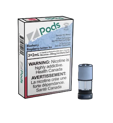 blueberry raspberry lemon ice - z pod - wee shisha n vape 