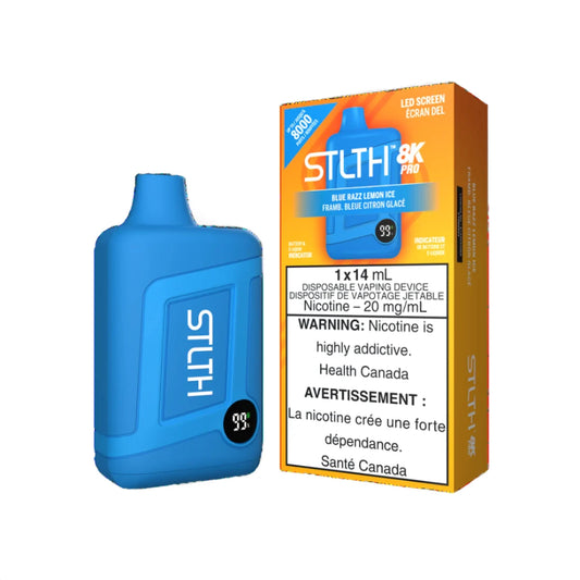 Stlth 8k Pro - Blue Razz Lemon Ice - Disposable - Wee Shisha N Vape