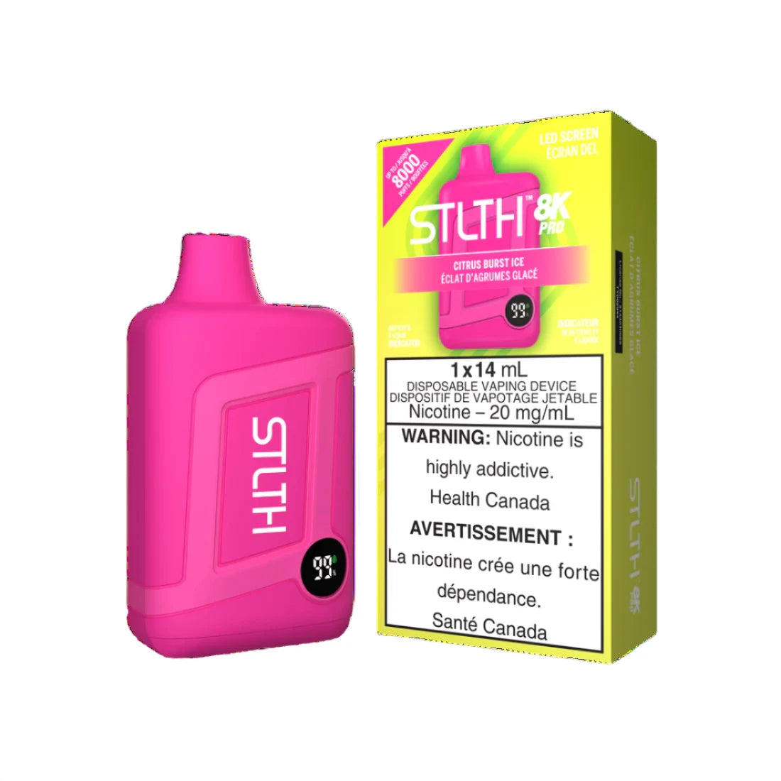 Stlth 8k Pro - Citrus Burst Ice - Disposable - Wee Shisha N Vape