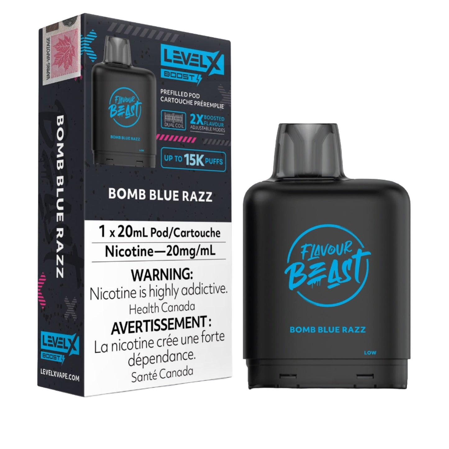 Level X Boost Pod - Flavour Beast: Bomb Blue Razz - Pods - Wee Shisha N Vape