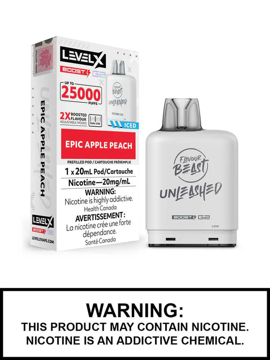 Flavour Beast Level X Unleashed Boost G2 25K - Epic Apple Peach