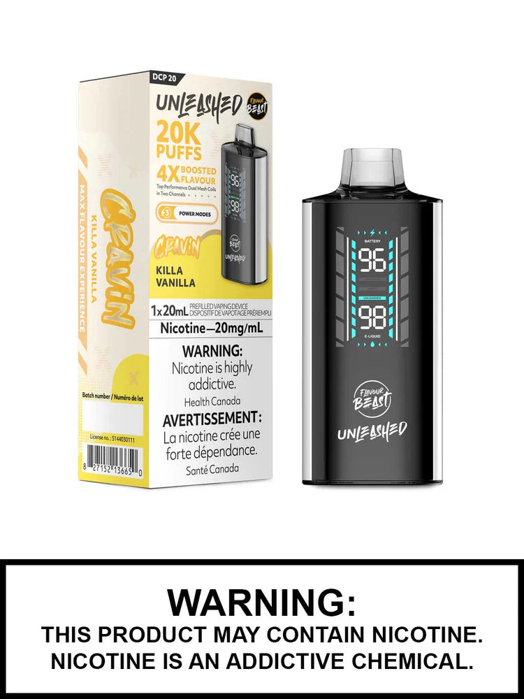 Flavour Beast Unleashed 20K - Cravin' Killa Vanilla - disposable - wee shisha n vape
