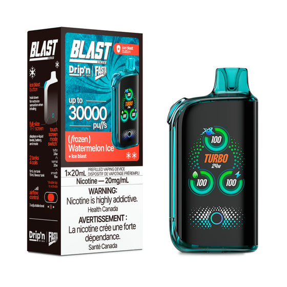 Drip'n X Fasta Blast 30K - Watermelon Ice - disposable - wee shisha n vape
