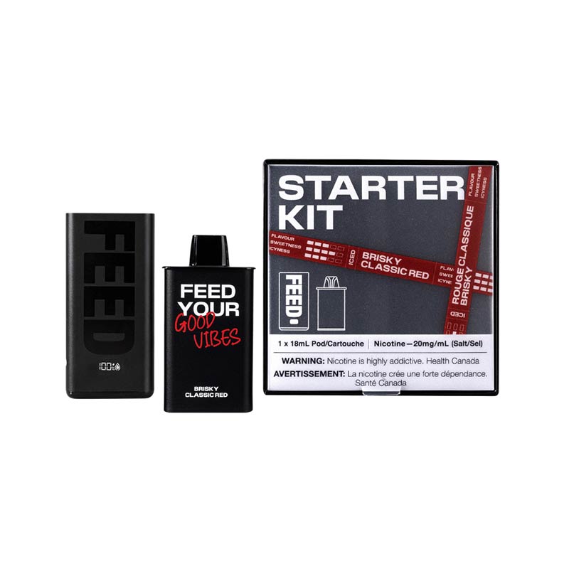 Brisky Classic Red FEED Device Kit - device - Wee Shisha N Vape