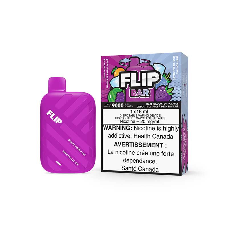 Flip Bar - Grape Punch Ice & Berry Blast ice - Disposable - Wee Shisha N Vape