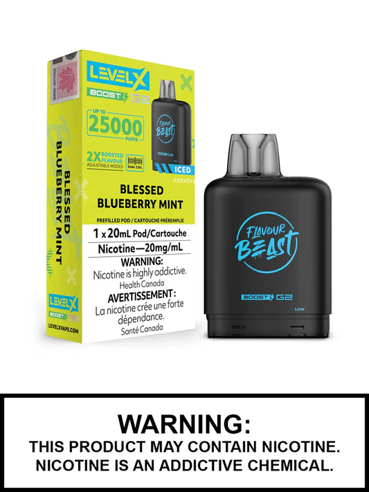 Flavour Beast Level X Boost G2 25K - Blessed Blueberry Mint - Wee Shisha N Vape