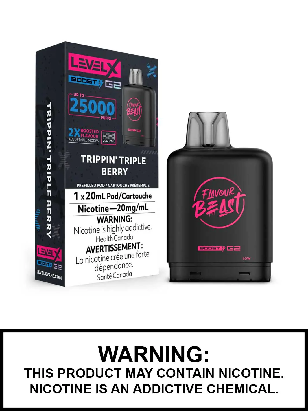 Flavour Beast Level X Boost G2 25K - Trippin Triple Berry - Wee Shisha N Vape