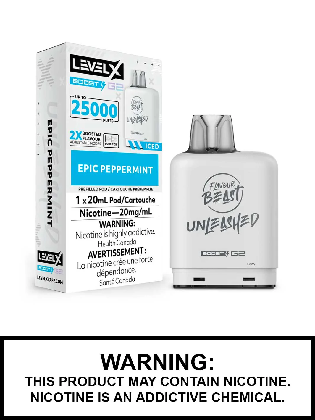 Flavour Beast Level X Unleashed Boost G2 25K - Epic Peppermint