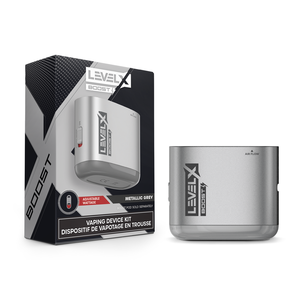 Metallic Grey Level X Boost Battery - 850 mAh - Device - Wee Shisha N Vape