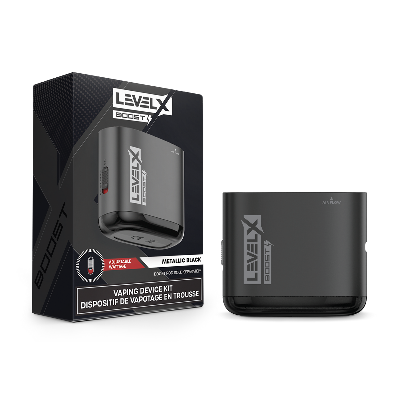 Metallic Black Level X Boost Battery - 850 mAh - Device - Wee Shisha N Vape