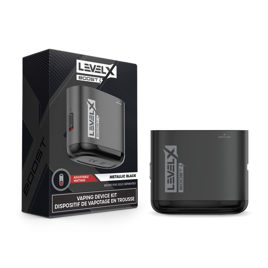 Metallic Black Level X Boost Battery - 850 mAh - Device - Wee Shisha N Vape