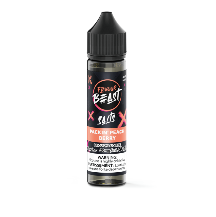 packin peach berry - e liquid 60 ml - wee shisha n vape