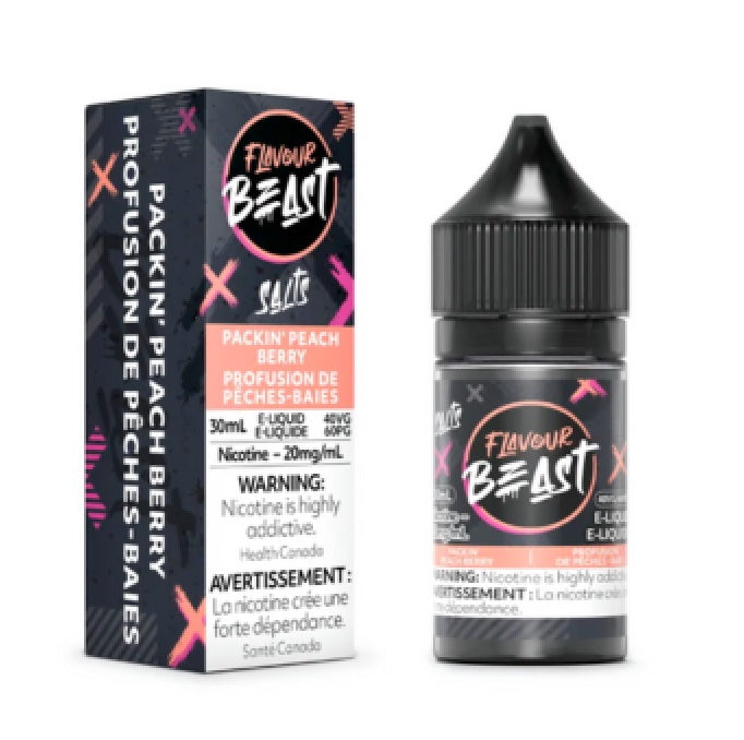 Flavour Beast Salts 20mg - Packin Peach Berry - E Liquid - Wee Shisha N Vape