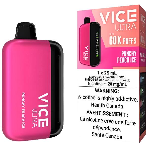 Vice Ultra 60kPuffs - Punchy Peach Ice - Disposable - Wee Shisha N Vape