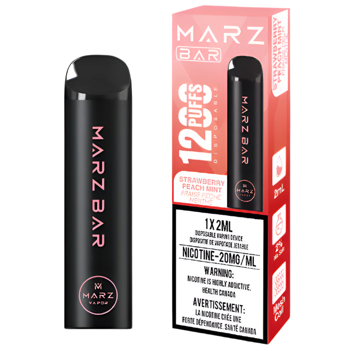 Marz Bar-1200 Puffs - Strawberry Peach Mint - Wee Shisha N Vape