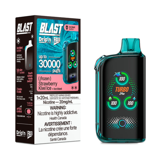 Drip'n X Fasta Blast 30K - Strawberry Kiwi Ice - disposables - Wee Shisha n Vape