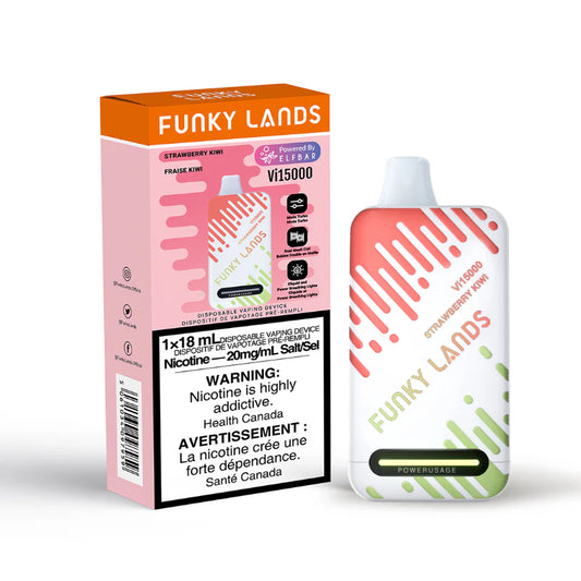 Funky Lands VI15000 - Strawberry Kiwi - Disposable - Wee Shisha N Vape