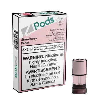 strawberry peach - z pod - wee shisha n vape