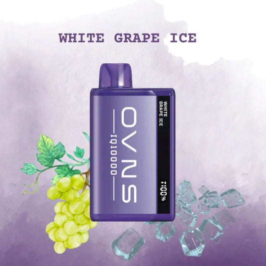 OVNS IQ 10000 - White Grape Ice - Disposable - Wee Shisha N Vape
